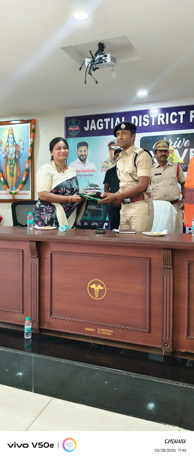 Dr. Mrudula Reddy with SP Jagtial and Drivers